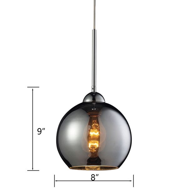 Cassandra 8'' Wide 1-Light Mini Pendant - Polished Chrome