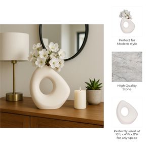 ARMONLAND WHITE VASE 11 (IN) 11