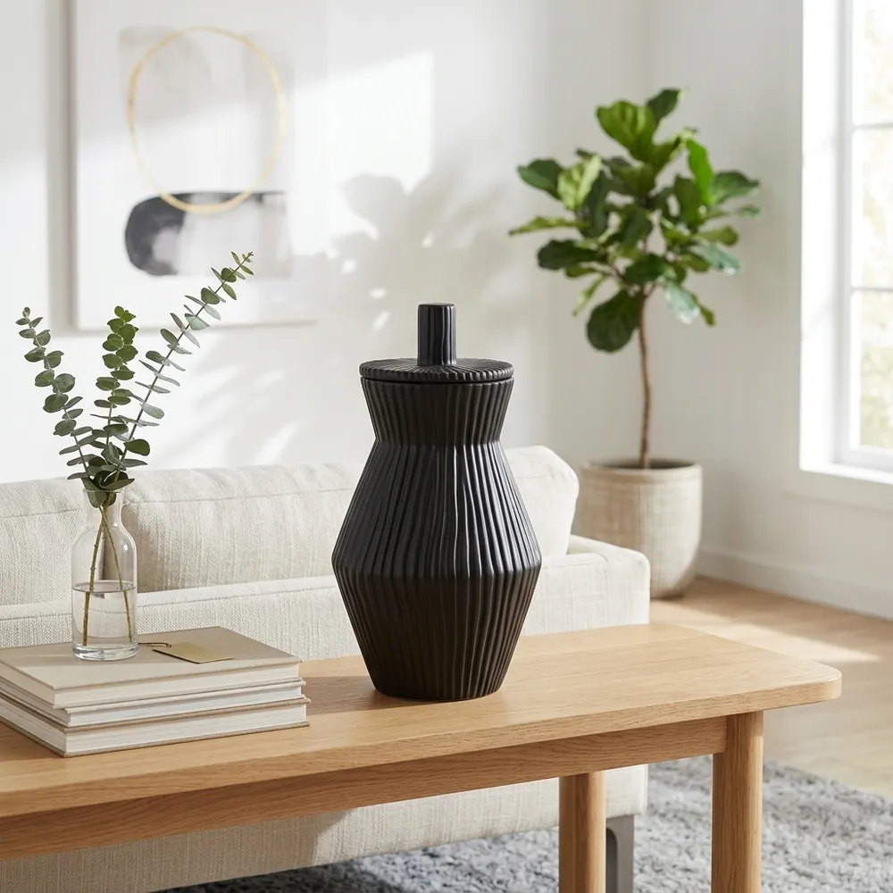 WRENTON BLACK VASE 15 (IN)