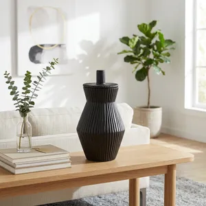 WRENTON BLACK VASE 15 (IN) 2