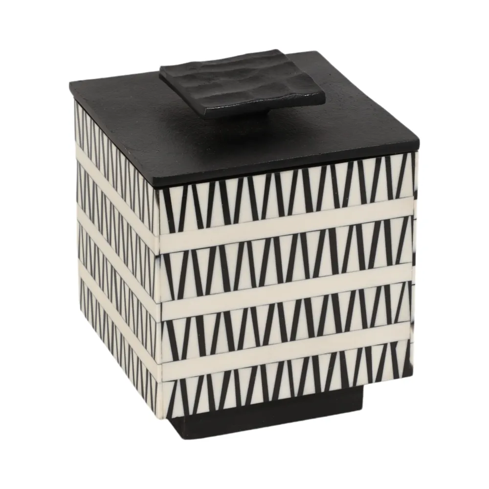 TANNERWIND SET OF 2 BLACK BOXES 9 (IN)