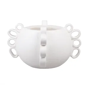 Rinko Wide Vase - White 1