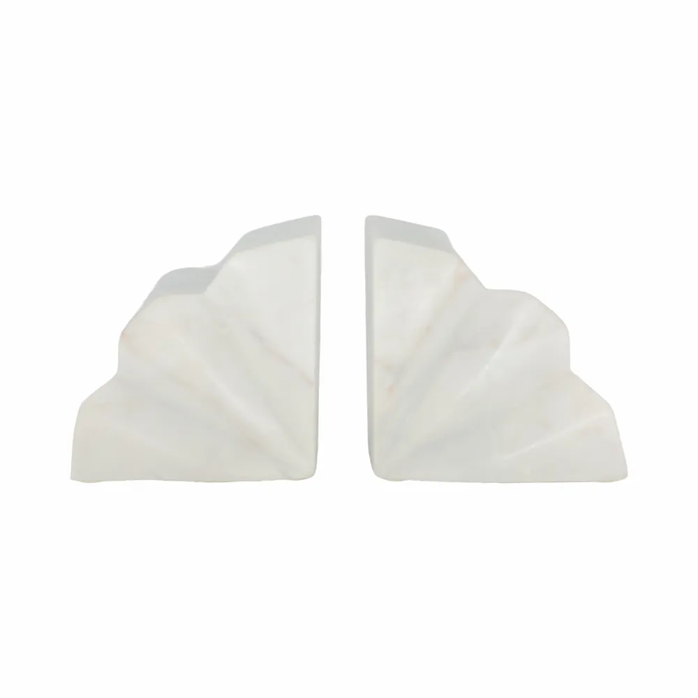HENSONHOLM SET OF 2 WHITE BOOKENDS 6 (IN)