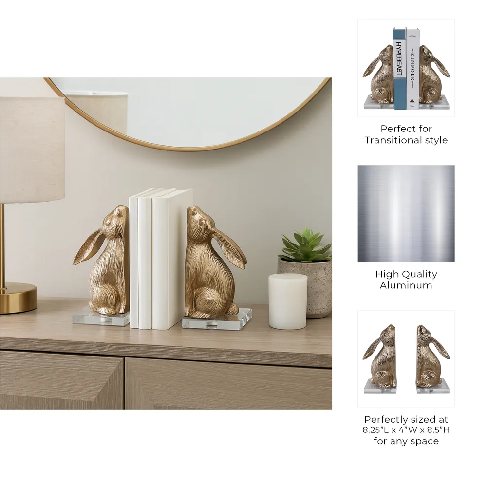 GARRETTSHAW SET OF 2 GOLD DECOR 9 (IN)