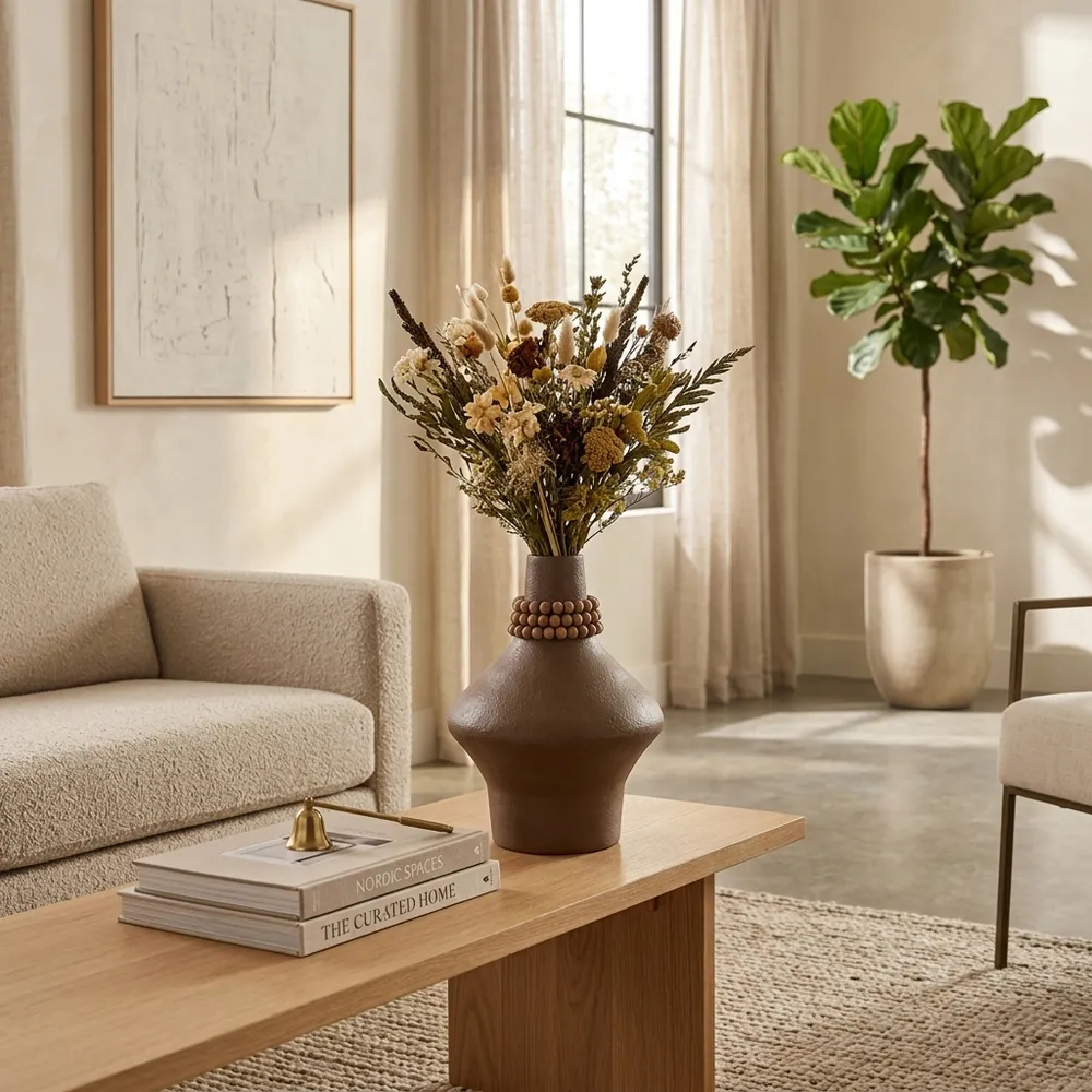 PARKERFORD BROWN VASE 12 (IN)