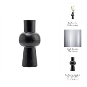 HATTONDALE BLACK VASE 12 (IN) 9