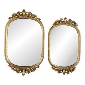 LEONAROSE SET OF 2 GOLD TRAY 2 (IN) 9