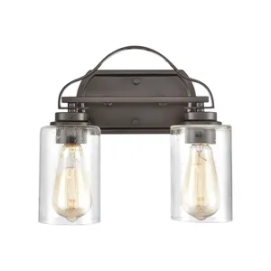 Market Square 12'' Wide 2-Light Vanity Light - Oil Rubbed Bronze 2