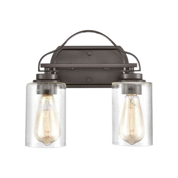 Market Square 12'' Wide 2-Light Vanity Light - Oil Rubbed Bronze