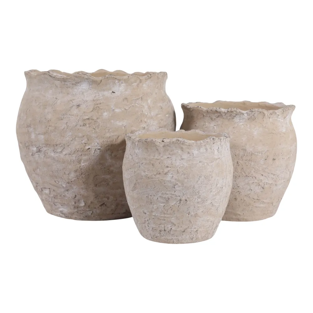 CORWINWORTH SET OF 3 BROWN PLANTER 8 (IN)