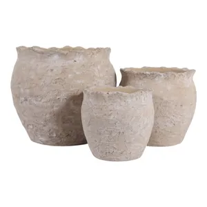 CORWINWORTH SET OF 3 BROWN PLANTER 8 (IN) 6