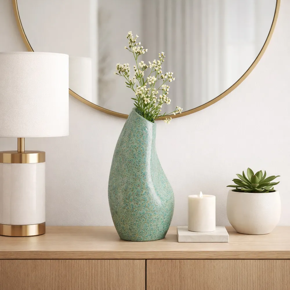 HAMMONDWORTH GREEN VASE 14 (IN)
