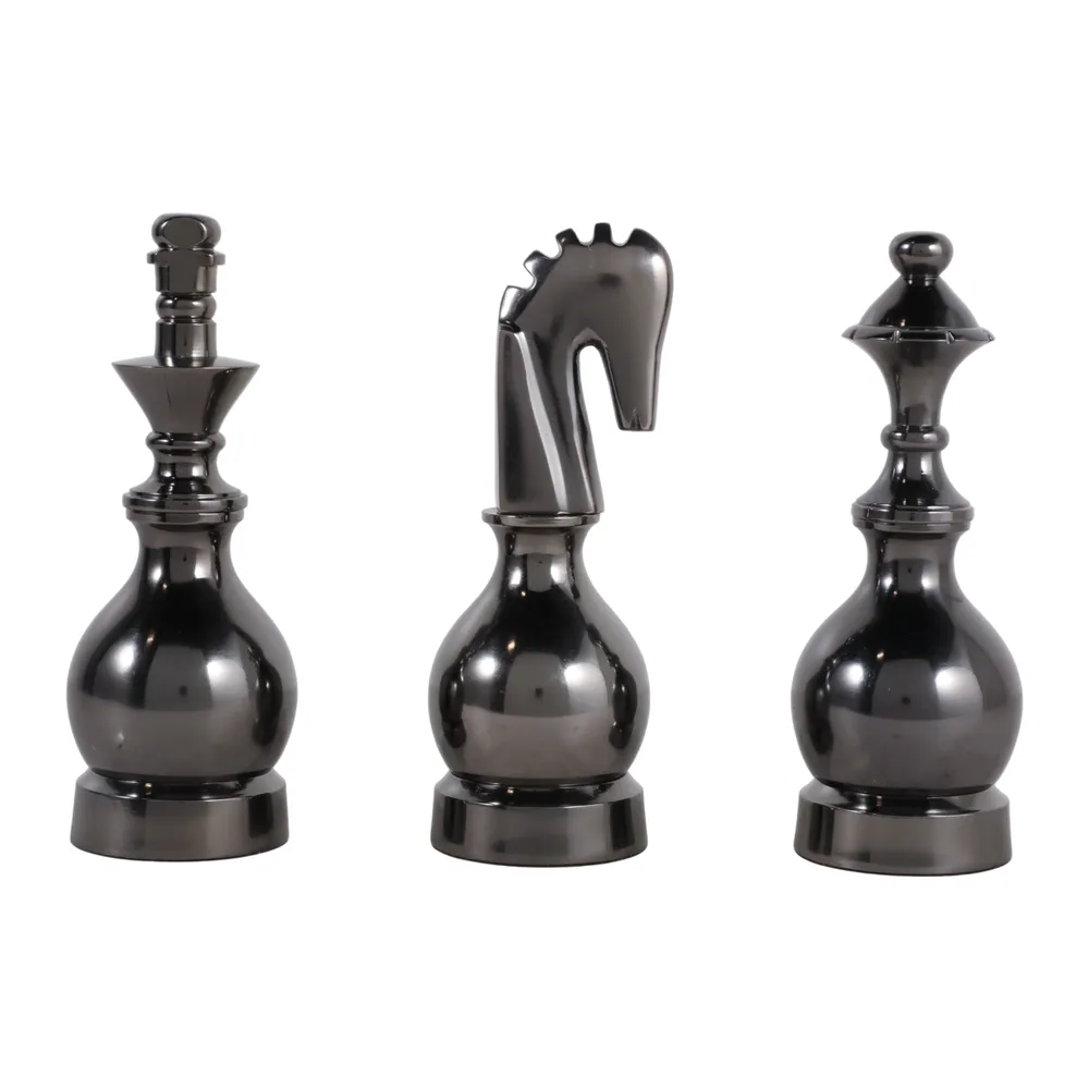 CASTONHOLM SET OF 3 SILVER DECOR 9 (IN)