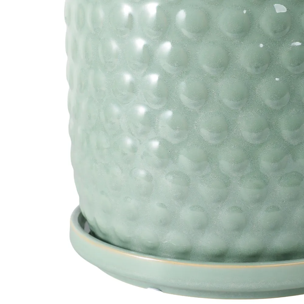 WINTONLAND SET OF 2 GREEN PLANTER 9 (IN)