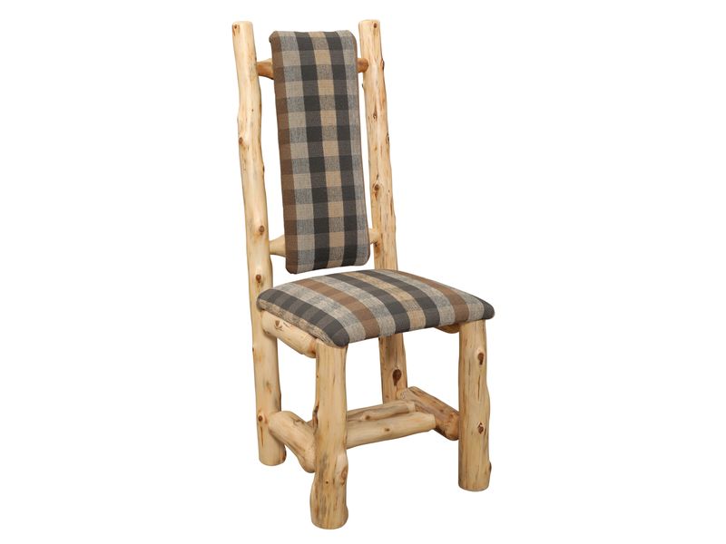 Cedar High Back Upholstered Side Chair - Coffee - Customer's Own Material 2