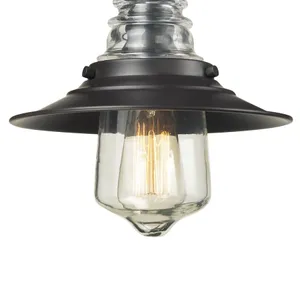 Insulator Glass 14'' High 1-Light Sconce - Oiled Bronze 4