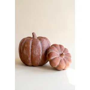 Set of 2 Paper Mache Pumpkins 4