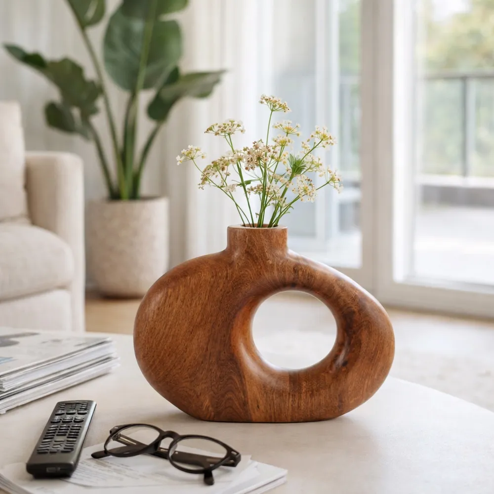 GRIFFINMOOR BROWN VASE 7 (IN)