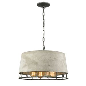 Brocca 18'' Wide 4-Light Chandelier - Silverdust Iron 1