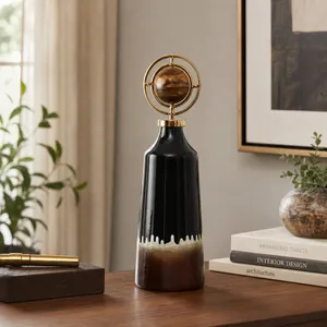 GRAYDONWIND BROWN GLASS VASE 20 (IN) 12