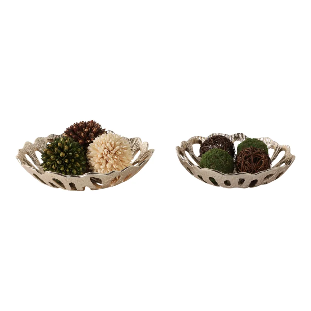 PEYTONWOOD SET OF 2 GOLD BOWLS 3 (IN)