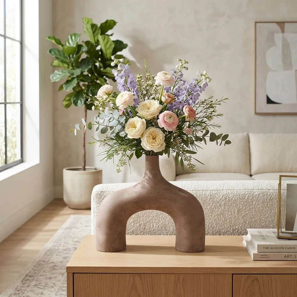 ALTONLEY BROWN VASE 13 (IN)