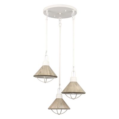 Cape May 21″ Wide 3-Light Pendant - White Coral