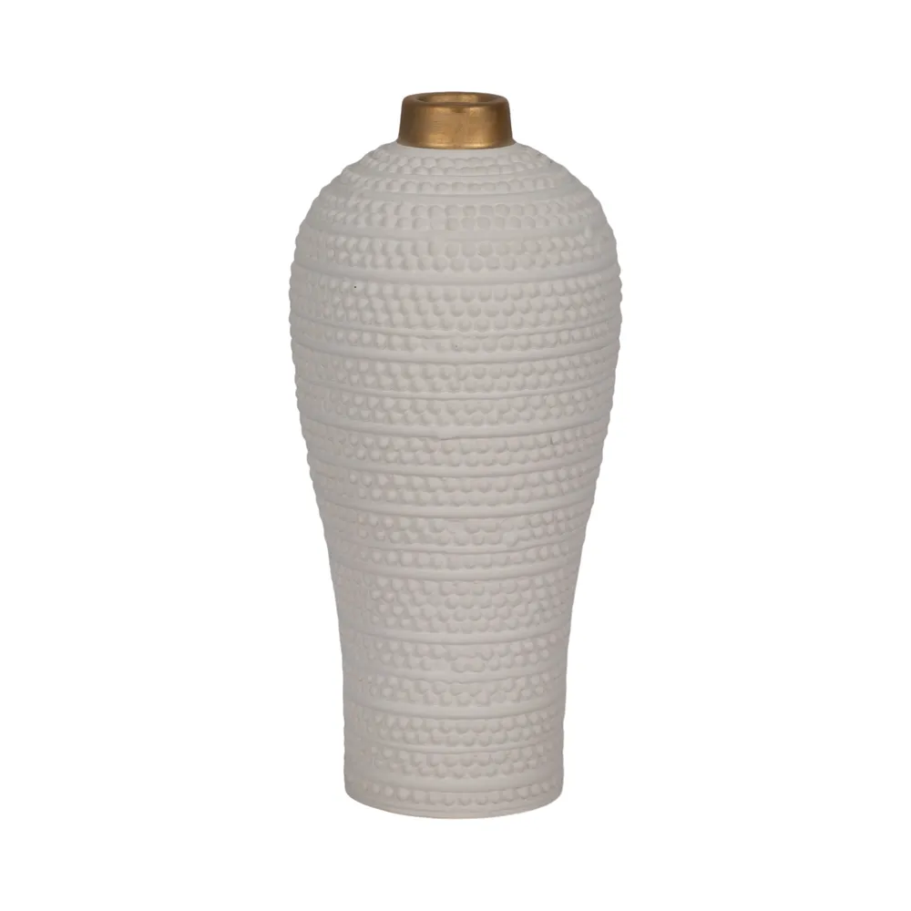 VERNONHOLM WHITE VASE 14 (IN)