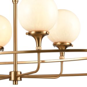 Beverly Hills 38'' Wide 6-Light Linear Chandelier - Satin Brass 4