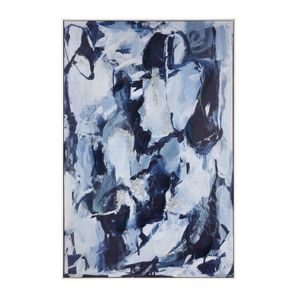 Blue Flush Abstract Framed Wall Art 1