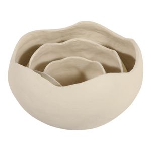 HOLLYSIDE SET OF 3 IVORY BOWLS 10 (IN) 7