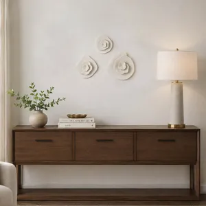 FRAZIERLAKE SET OF 3 WHITE WALL SCULPTURES 13 (IN) 2