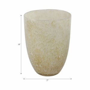GORTONMOOR GREEN GLASS VASE 9 (IN) 9