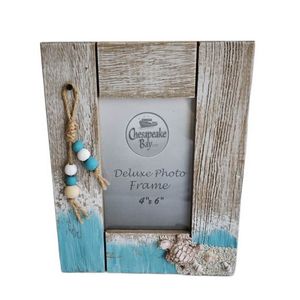 9-1/2" PHOTO FRAME WITH BEADS AND TURTLE 1