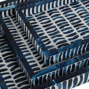 MASONTON SET OF 3 BLUE TRAY 2 (IN) 6