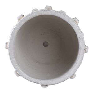 8X7" SCULPTURAL HOBNAIL PLANTER, WHITE 6