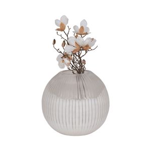RAMONASHAW WHITE GLASS VASE 13 (IN) 3