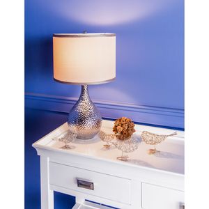 Hammered Chrome 21.5'' High 1-Light Table Lamp - Chrome 8