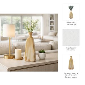 FLORAWELL TAN VASE 16 (IN) 10