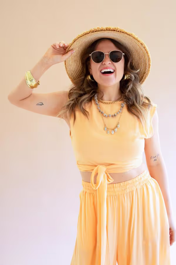 Convertible Wrap Blouse / Cumin