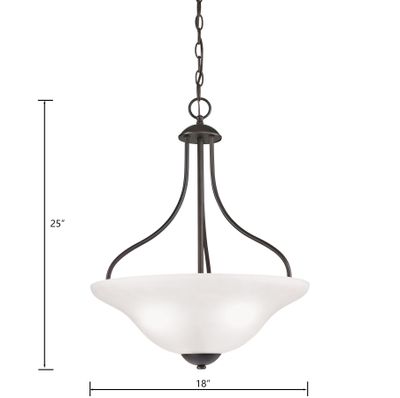 Conway 18'' Wide 3-Light Pendant - Oil Rubbed Bronze