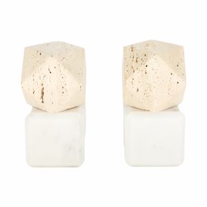 PRESTONSTONE SET OF 2 TAN BOOKENDS 7 (IN) 7