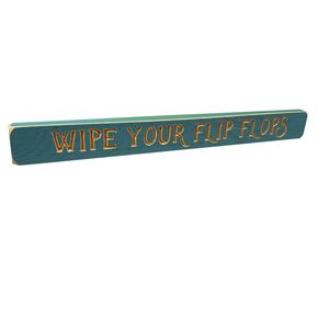 18" USA WIPE YOUR FLIP FLOPS BARNWOOD SI 1