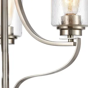 Market Square 19'' Wide 3-Light Chandelier - Brushed Nickel 3
