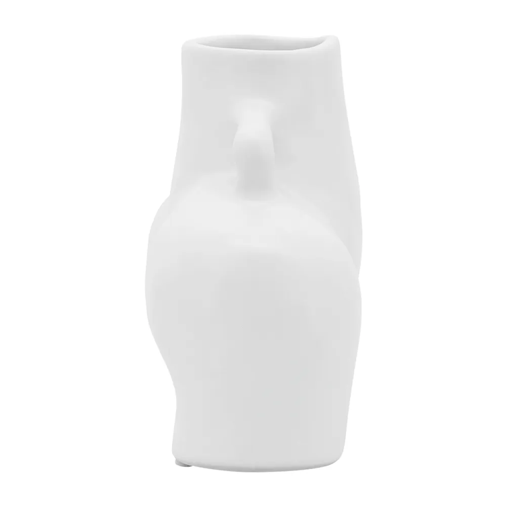 HELENAOAK WHITE VASE 6 (IN)