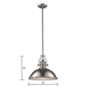 Chadwick 17'' Wide 1-Light Pendant - Satin Nickel 2
