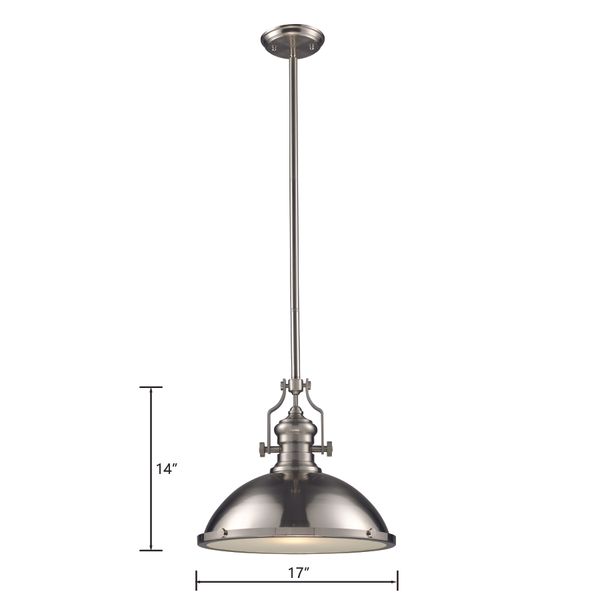 Chadwick 17'' Wide 1-Light Pendant - Satin Nickel