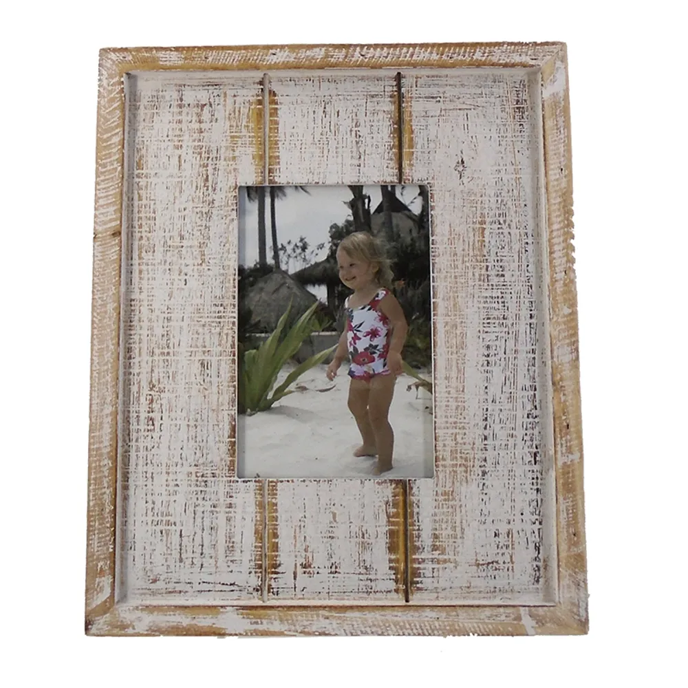 4"X6" WHITE WASHED PHOTO FRAME