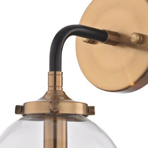 Boudreaux 12'' High 1-Light Sconce - Matte Black with Antique Gold 2