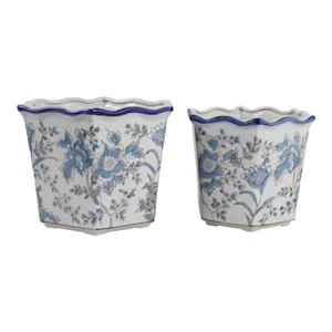 ENOCHFIELD SET OF 2 BLUE PLANTER 10 (IN) 4